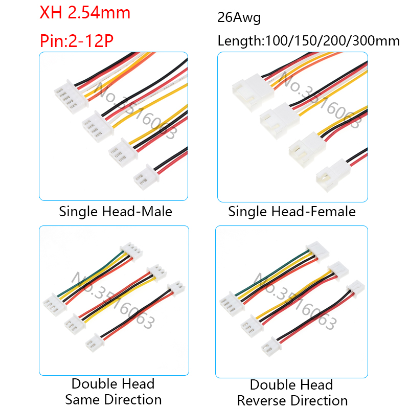 Jumper Wire Kit - 5/10Pcs XH-2.54mm Male/Female Plug Connector With