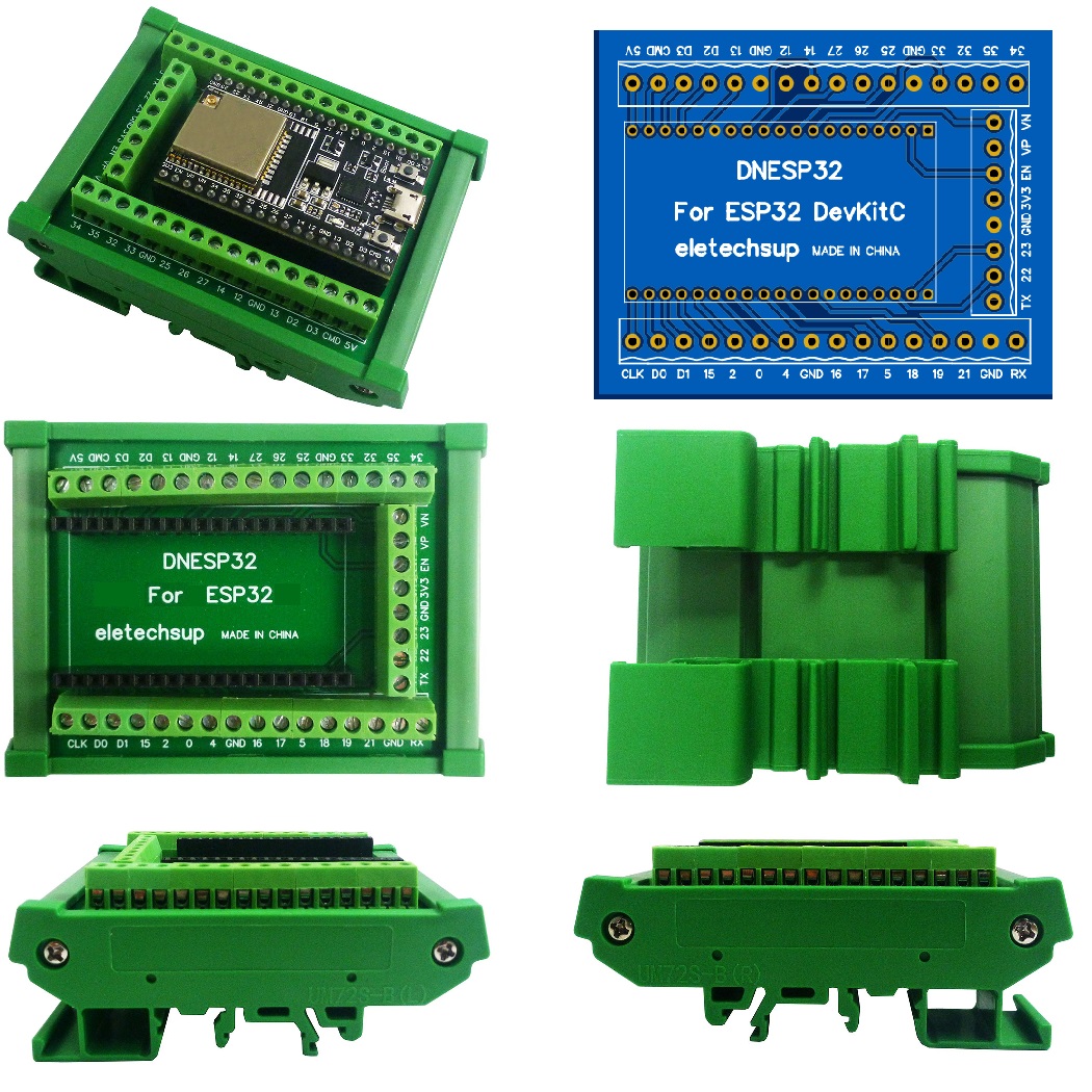 Screw Terminal Block - ESP32 DIN Rail Mount Screw Terminal