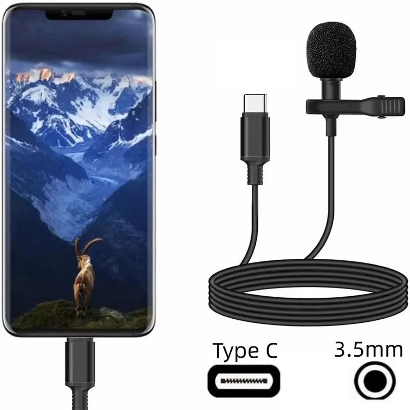 Usb C Cable - 1-5pcs Portable USB Mini Lavalier Microphone