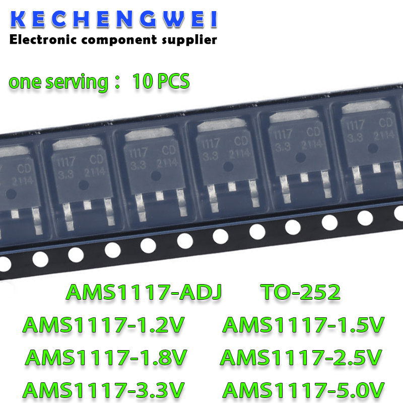 Ams1117 Module - 10PCS/Lot AMS1117CD-ADJ AMS1117-5.0 AMS1117CD-3.3 AMS1117CD-1.5 AMS1117CD-1.2