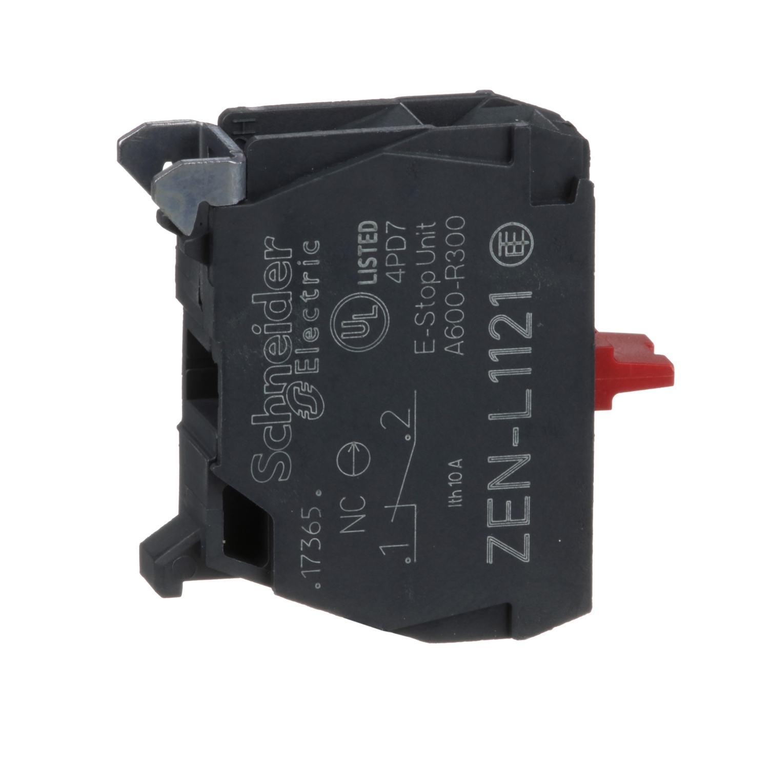 Screw Terminal Block - ZENL1121 ZEN-L1121 Single contact block, screw