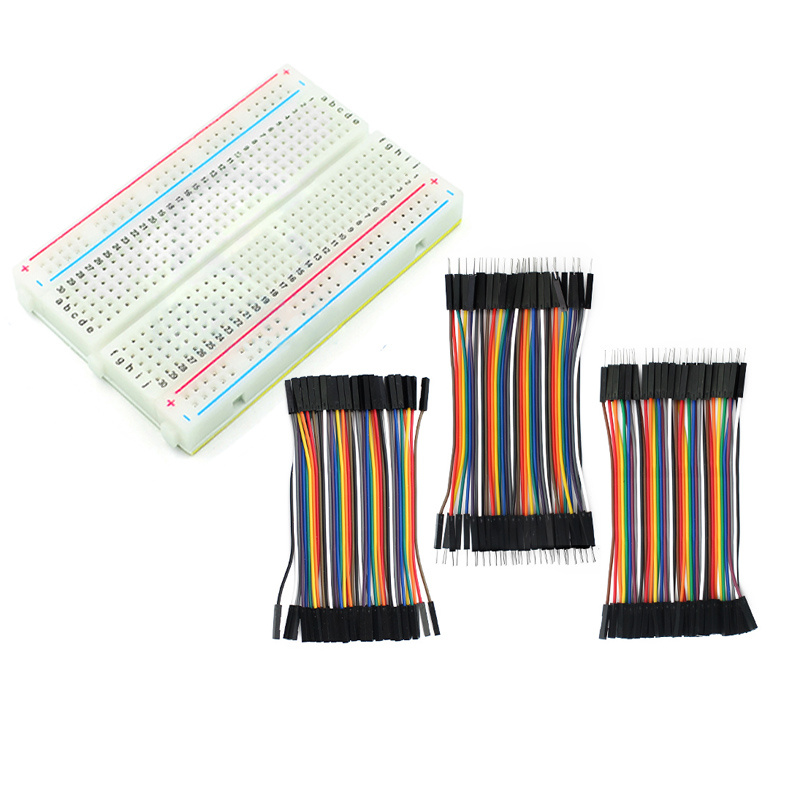 Breadboard 400 Point - 400-Point Breadboard Kit with Dupont Cable