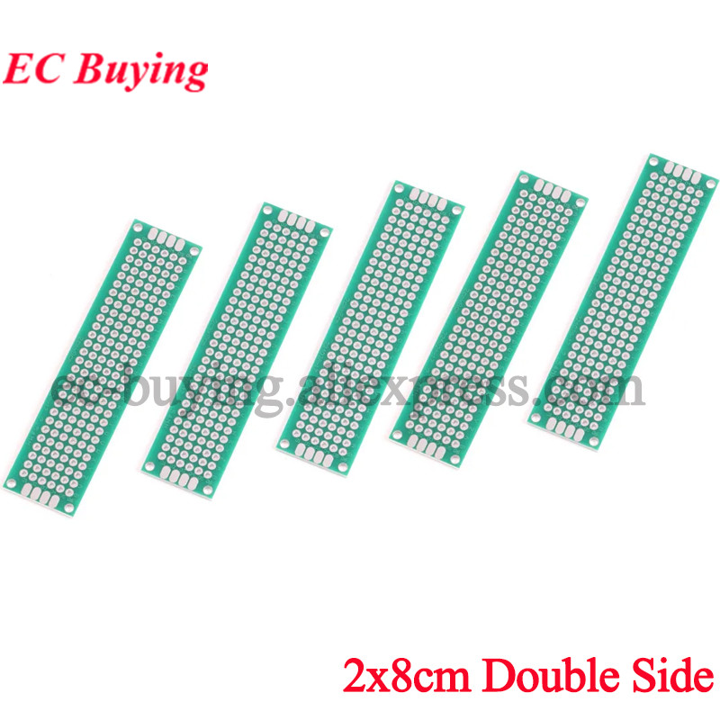 Pcb Prototyping Board - 5pcs 2x8cm Double Side Prototype PCB