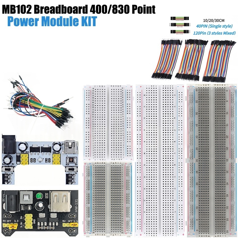 Breadboard 400 Point - MB-102 MB102 Breadboard 400 830 Point