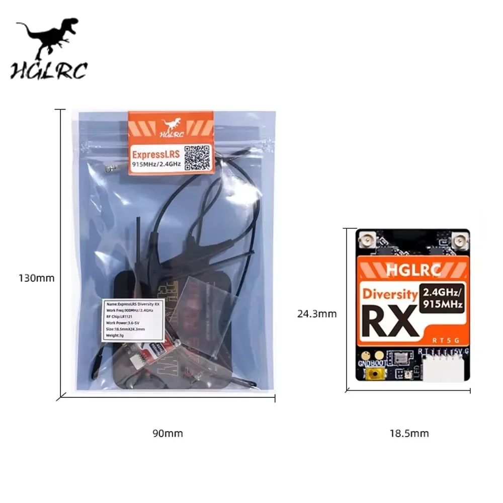 HGLRC Dualband RX ExpressLRS R - Antenna 2.4Ghz review and price