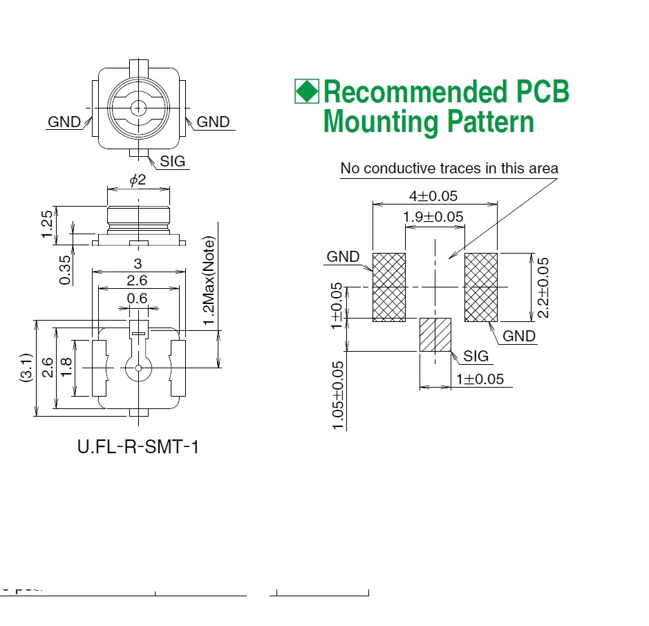 10PCS/U.FL-R-SMT-1  RF coaxial - Ipex Connector review and price
