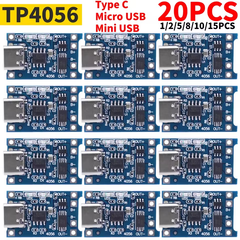 1-20PCS Type-c/Micro/Mini USB  - Tp4056 Module review and price