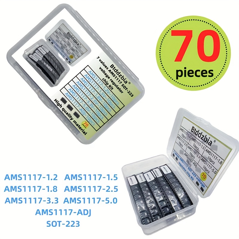 70pcs kit Voltage Regulator Ki - Ams1117 Module review and price