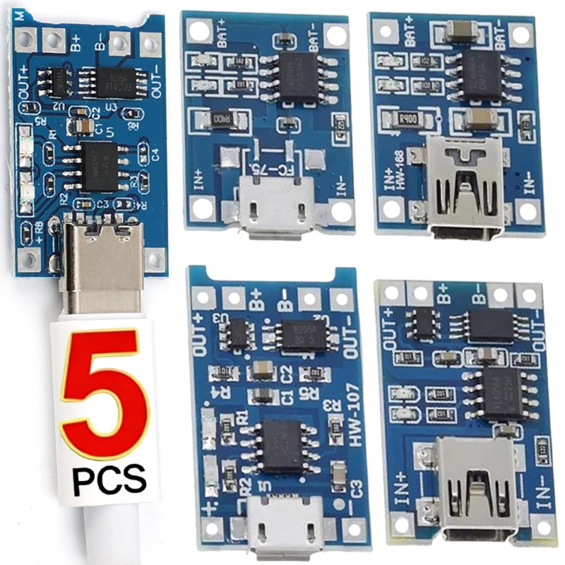 5V 3A Micro/Type-c/Mini 18650  - Tp4056 Module review and price