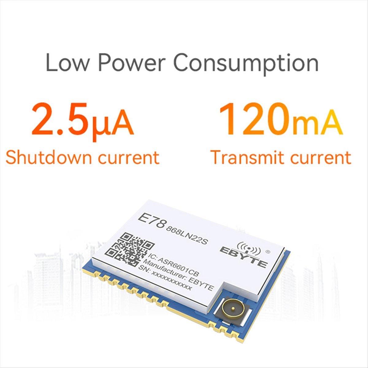 A73T LoRaWAN SoC E78-868LN22S  - Ipex Connector review and price