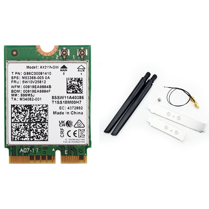 AX211NGW+Dual Antenna WiFi 6E  - Antenna 2.4Ghz review and price