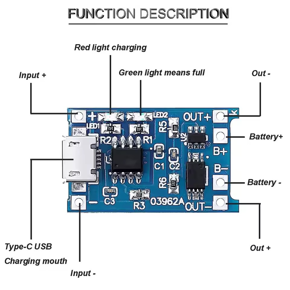 USB Type-C TP4056 Charging Mod - Tp4056 Module review and price